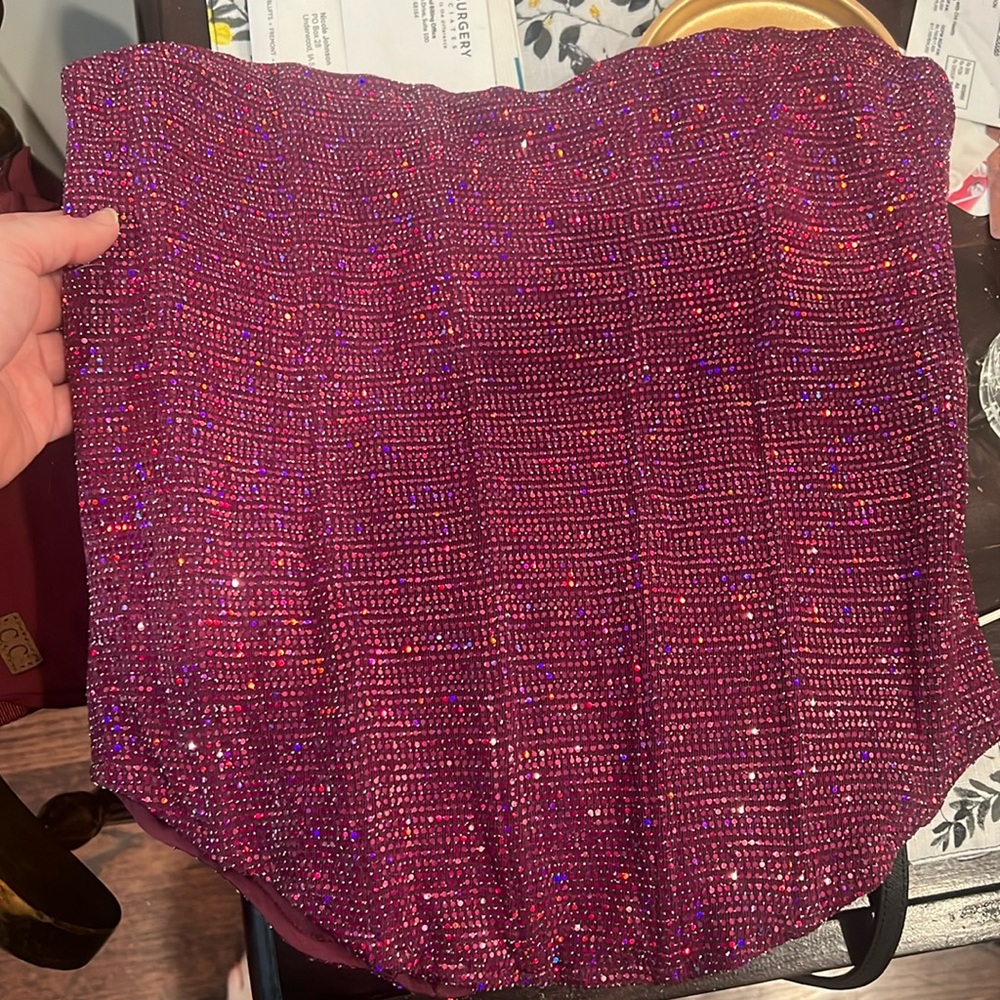 Strapless sparkle top without new without tags. Size XL